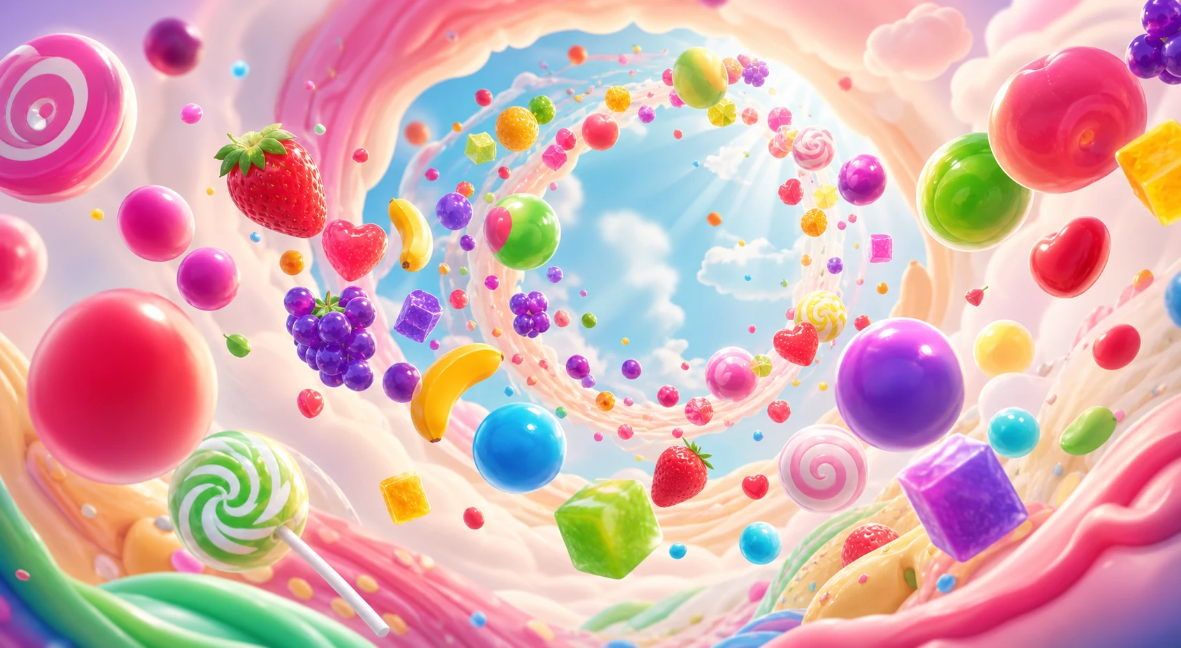 Sweet Bonanza free spins ve çarpan topları temalı görsel